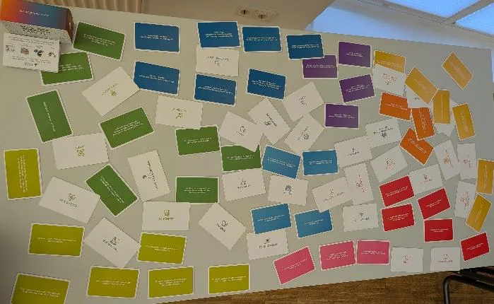 Erarbeitete Workshop-Inhalte auf einer Kartenwand